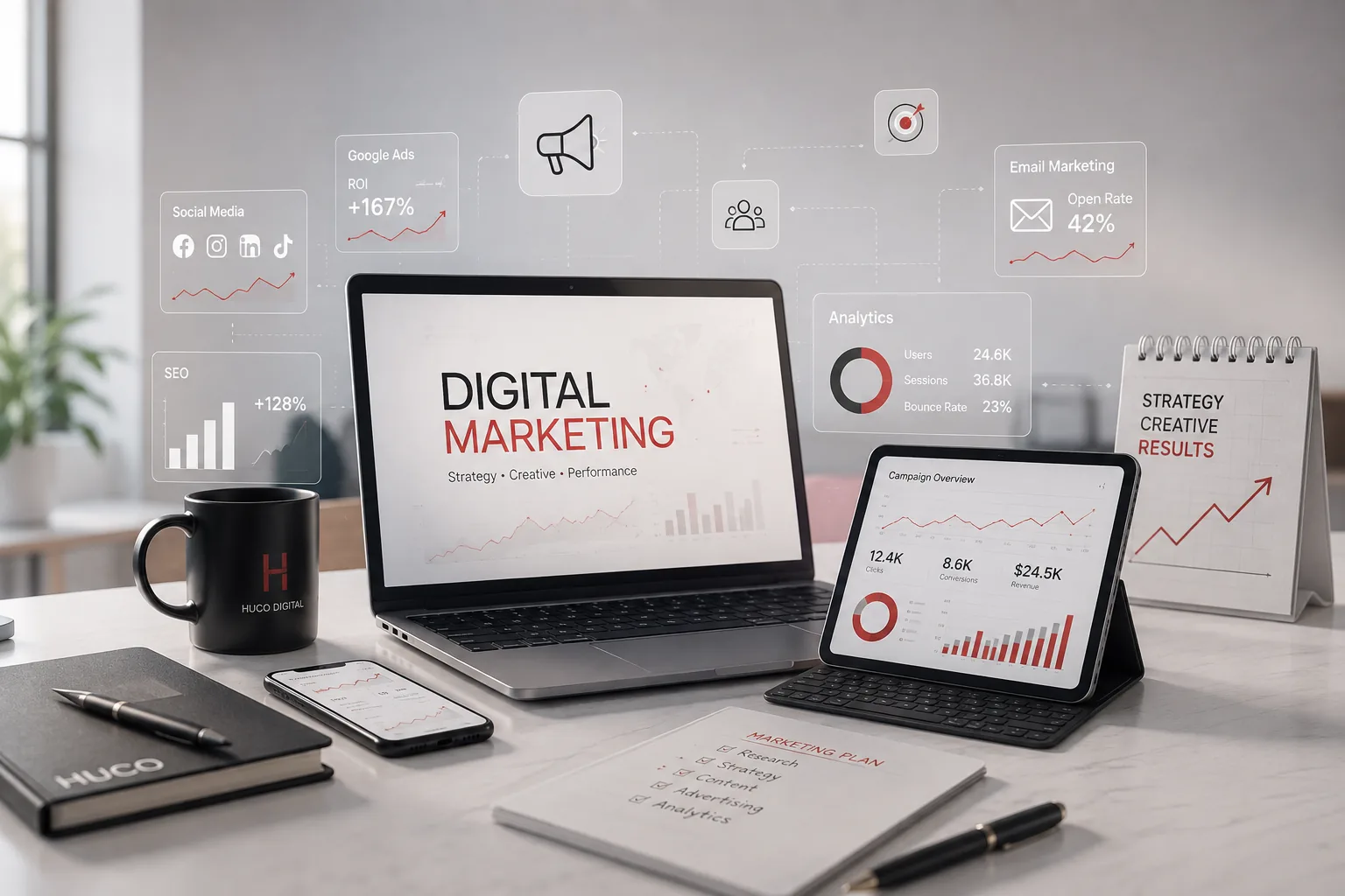 Performance marketing campaign workspace
